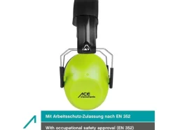 ACE Gehörschutz ACE SHH EN 352-1 Zertifiziert, -26dB, Grün