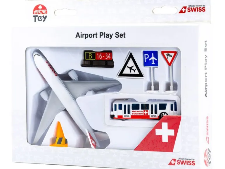 ACE Toy Airport Play Set Swiss 1:87