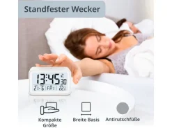 ADE Funkwecker digital Weiss