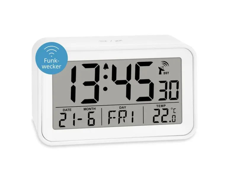 ADE Funkwecker digital Weiss