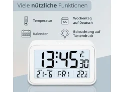ADE Funkwecker digital Weiss