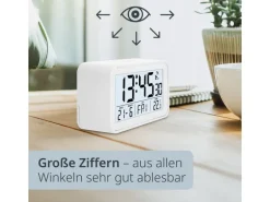 ADE Funkwecker digital Weiss
