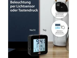 ADE Funkwecker mit Nachtlichtsensor