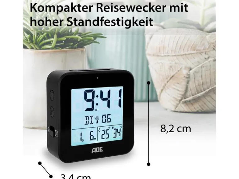 ADE Funkwecker mit Nachtlichtsensor