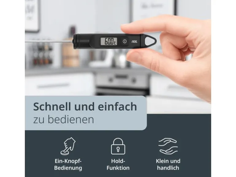 ADE Küchenthermometer digital Schwarz