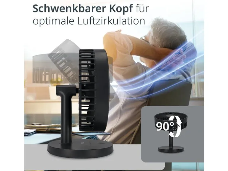 ADE Tischventilator kabellos Anthrazit
