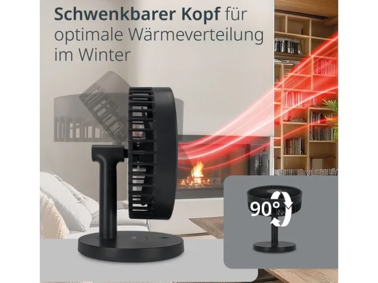 ADE Tischventilator kabellos Anthrazit