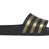 adidas Adilette Aqua Slides Schwarz/Gold, 37