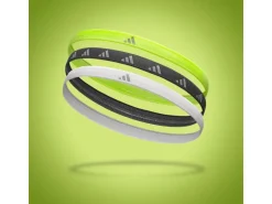 adidas Hairbands Lucid Lemon, Schwarz, Silber
