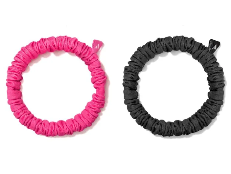adidas Hair Scrunchies Schwarz und Lucid Pink