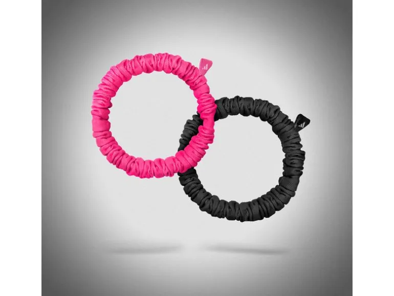 adidas Hair Scrunchies Schwarz und Lucid Pink