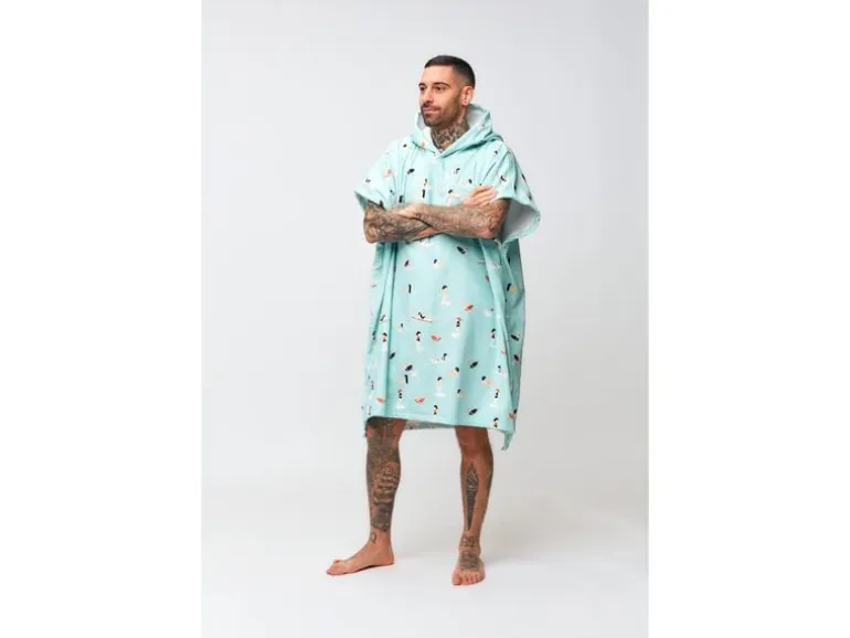 AfterEssentials INLINE SERIES PONCHO One Size, Hellblau