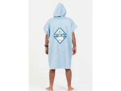 AfterEssentials INLINE SERIES PONCHO One Size, Weiss/Hellblau