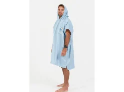 AfterEssentials INLINE SERIES PONCHO One Size, Weiss/Hellblau