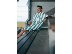 AfterEssentials SWIM CLUB PONCHO One Size, Grün/Weiss