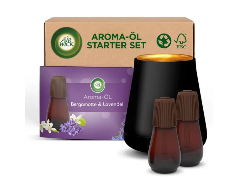 Air Wick Aroma-Öl Flakon Starter-Set Bergamotte & Lavendel