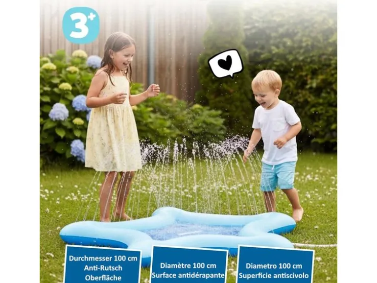 alldoro Planschbecken Wasserspielmatte mit Sprinkler Star