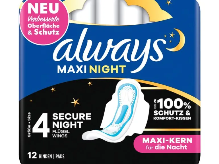 Always Binde mit Flügeln Maxi Night 12 Stück
