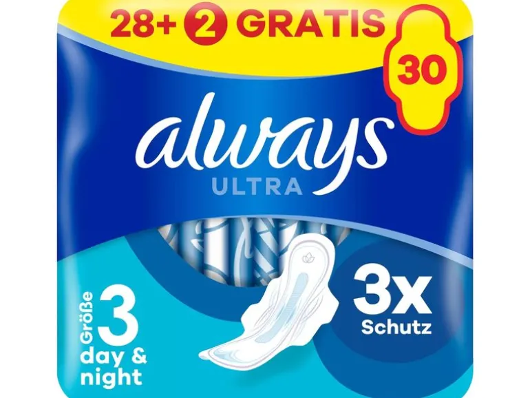 Always Binde mit Flügeln Ultra Day&Night 30 Stück