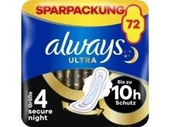 Always Binde mit Flügeln Ultra Secure Night 72 Stück