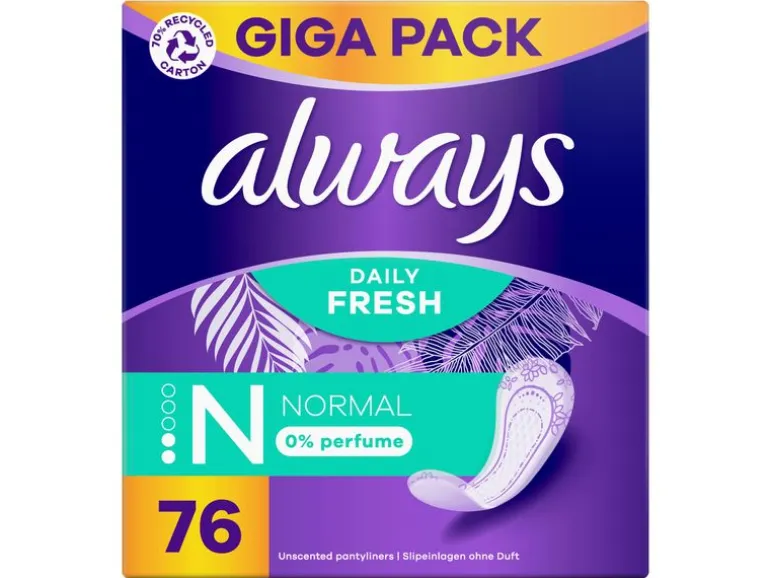 Always Daily Fresh Normal ohne Duft 76 Stück