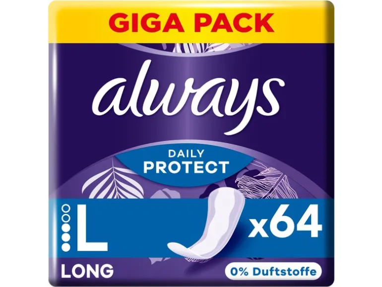 Always Daily Protect Long ohne Duft 64 Stück