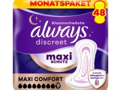 Always Inkontinenz Einlagen Always Discreet Maxi 48 Stück
