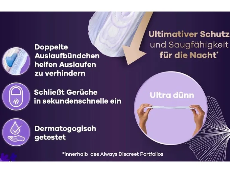 Always Inkontinenz Einlagen Discreet Ultimate Night 48 Stück