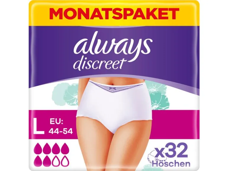 Always Inkontinenz Pants Discreet Plus L 32 Stück