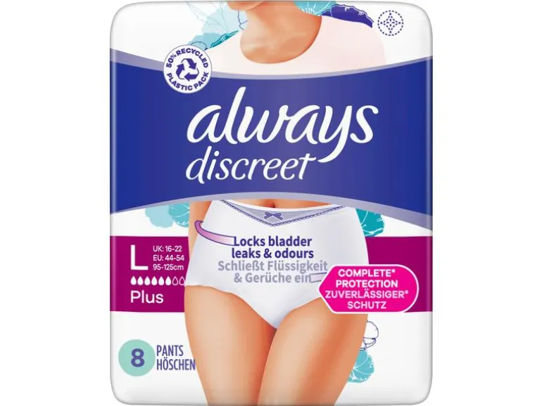 Always Inkontinenz Pants Discreet Plus L 32 Stück
