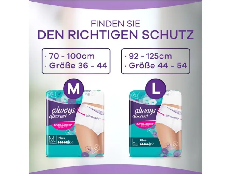 Always Inkontinenz Pants Discret Plus M 48 Stück