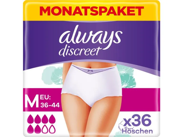 Always Inkontinenz Pants Discreet Plus M 36 Stück