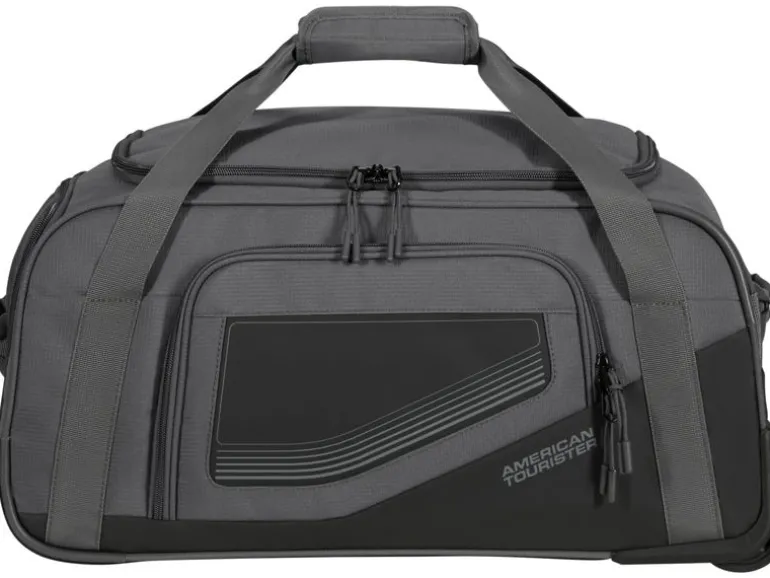 American Tourister Duffle with Wheels mit Rollen Polyester 55 cm 50 l Schwarz