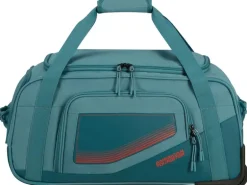 American Tourister Duffle with Wheels mit Rollen, Polyester, Petrol, 50 l