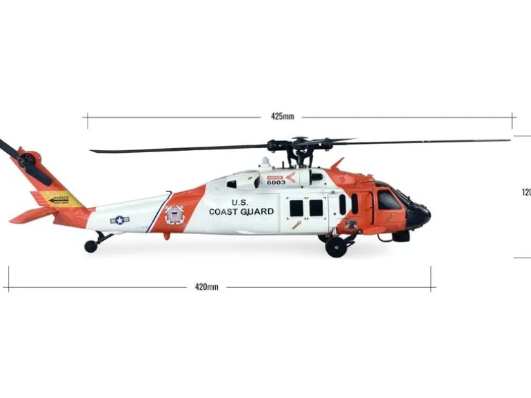 Amewi Helikopter UH60 Black Hawk Coastguard 6-Kanal, RTF