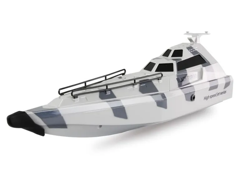 Amewi Militärboot Black Turbo Weiss, 420 mm, RTR