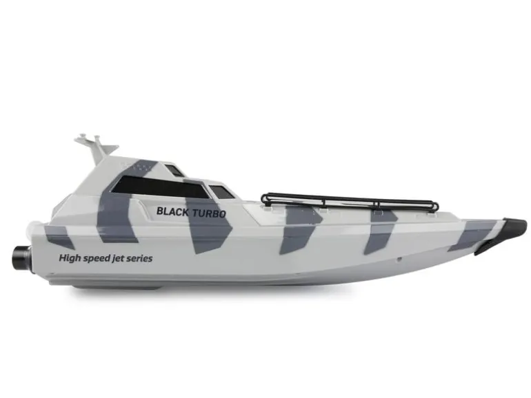 Amewi Militärboot Black Turbo Weiss, 420 mm, RTR
