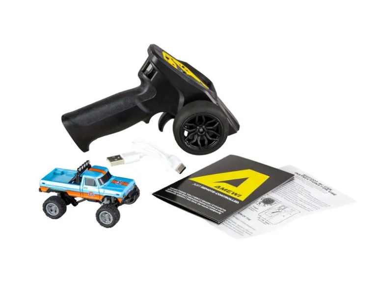 Amewi Monster Truck Die Cast 1:64 RTR, Blau/Orange
