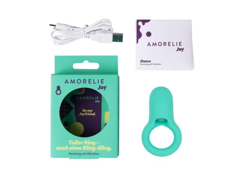 Amorelie Penisring mit Vibration «Dance» Türkis