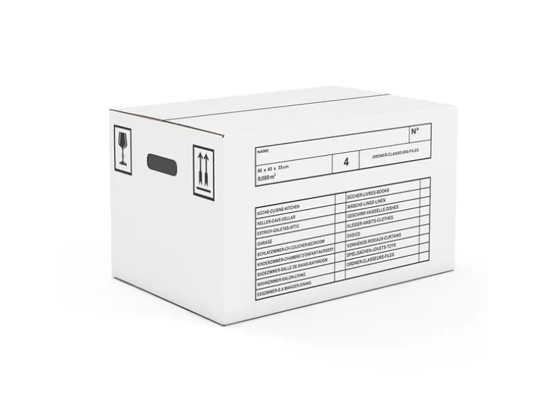 Antalis Umzugsbox 60 x 40 x 35 cm 10 Stück Weiss