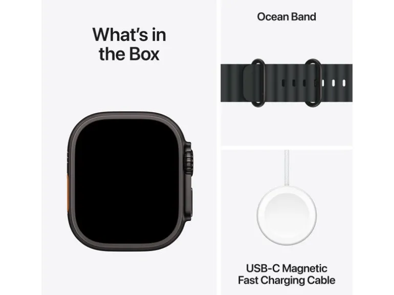 Apple Watch Ultra 3 Black Titanium Black Ocean Band