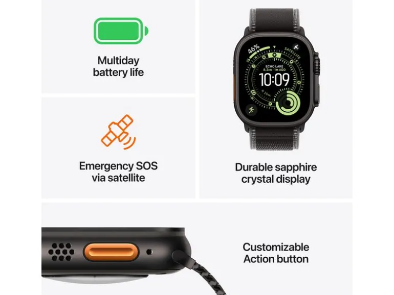 Apple Watch Ultra 3 Black Titanium Black Alpine Loop M