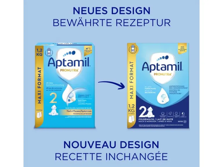 Aptamil Folgemilch Pronutra 2, 6x 600 g
