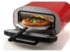 Ariete Pizzaofen ARI-3901 Elektrischer Pizzaofen Schamottstein Rot