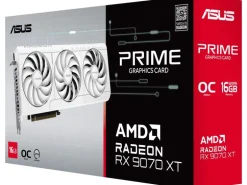 ASUS Grafikkarte Prime Radeon RX 9070 XT OC Edition 16GB Weiss