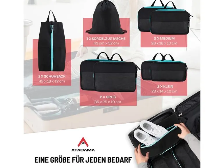 Atacama Premium Kompressions Packwürfel 8er-Set