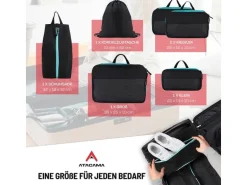 Atacama Premium Kompressions Packwürfel - 6er-Set Schwarz