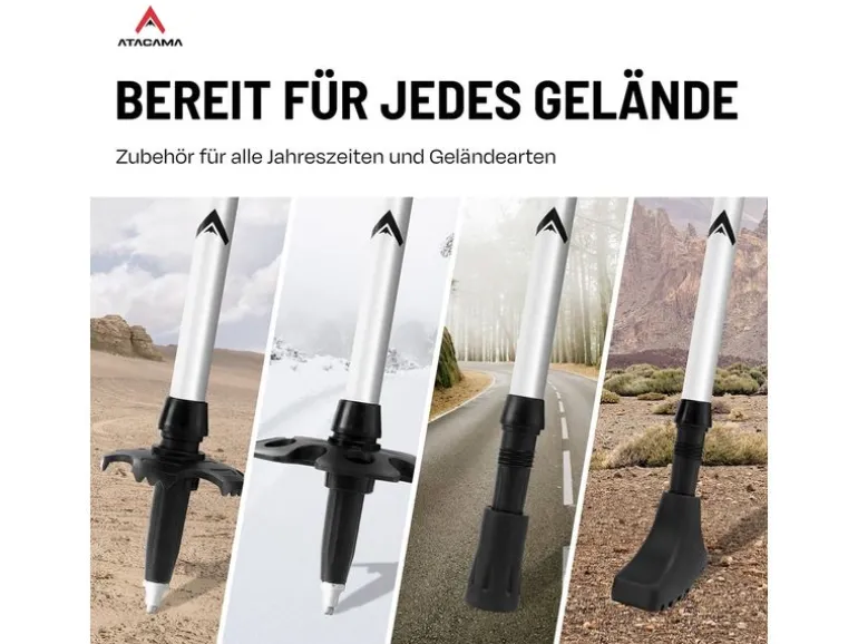 Atacama Teleskop Wanderstöcke, Flip Lock 110-135 cm