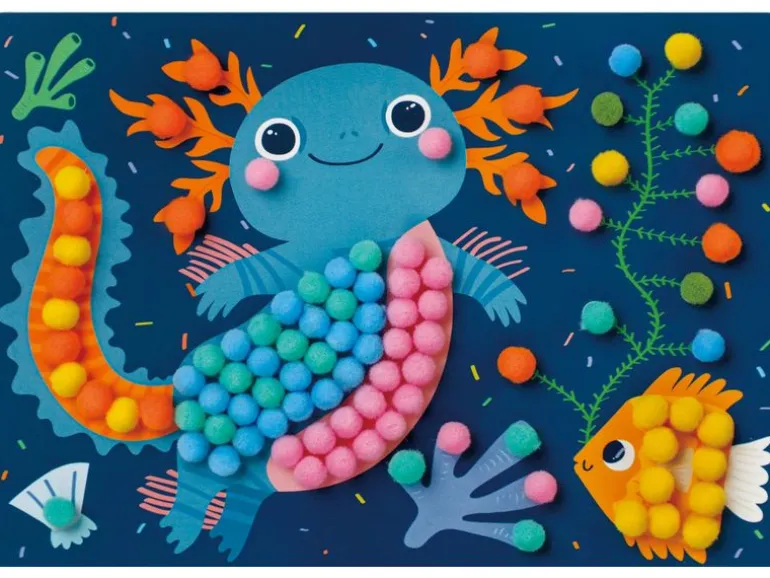 AVENIR Axolotl Kreativset Pompon-Kunst Axolotl