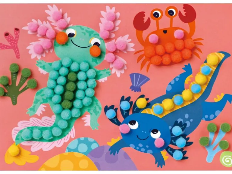 AVENIR Axolotl Kreativset Pompon-Kunst Axolotl